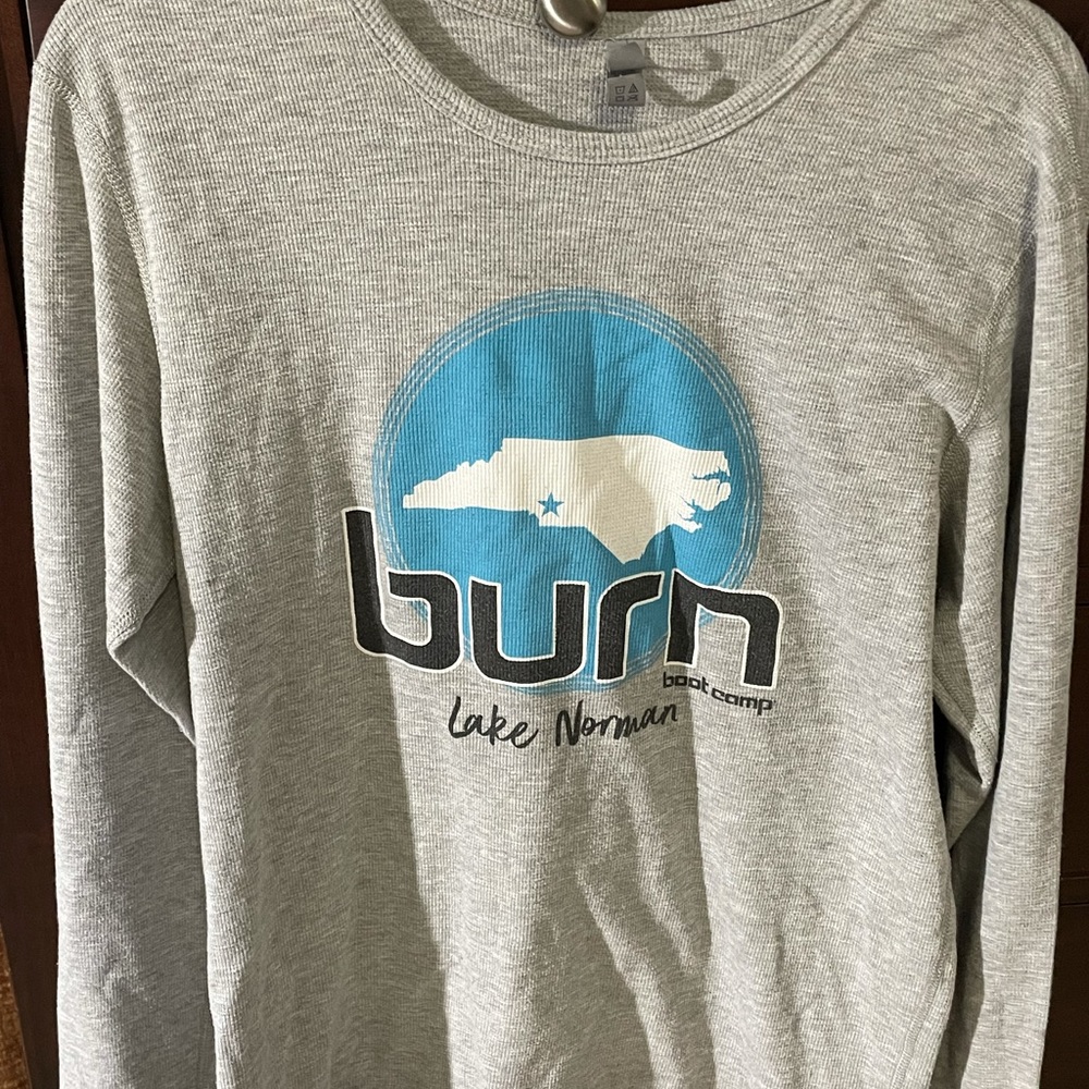 Burn boot camp cozy waffle long sleeve size large